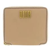 Pre-owned Leather wallets Dior Vintage , Pink , Dames