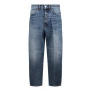 Blauwe Denim Carrot Fit 5-Pocket Broek Nine In The Morning , Blue , He...