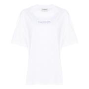 Geborduurd Wit T-shirt Lanvin , White , Dames