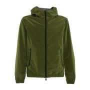 Opalescente Groene Hooded Waterdichte Jas Herno , Green , Heren