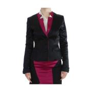 Luxe Zwart Roze Blazer Exte , Black , Dames