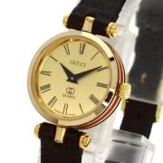 Pre-owned Leather watches Gucci Vintage , Yellow , Dames