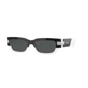 Donkergrijze Frame Zonnebril Versace , Black , Unisex