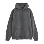 Grijze hoodie met geborduurd logo Carhartt Wip , Gray , Heren