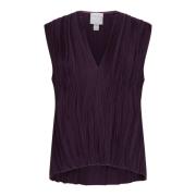 Elegante Zijden Top Forte Forte , Purple , Dames