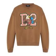 Sweatshirt met print Dsquared2 , Brown , Heren