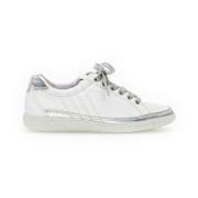 Witte Leren Sneakers Gabor , White , Dames