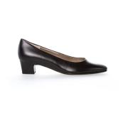 Zwarte Leren Klassieke Pumps Gabor , Black , Dames