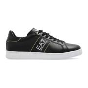 Sportschoenen met logo Emporio Armani EA7 , Black , Heren