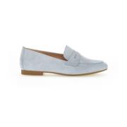 Blauwe Suède Mocassins College Stijl Gabor , Blue , Dames