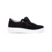 Navy Fluweel Sneakers Gabor , Blue , Dames