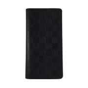 Pre-owned Leather wallets Louis Vuitton Vintage , Black , Dames