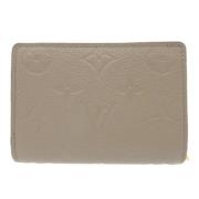 Pre-owned Leather wallets Louis Vuitton Vintage , Beige , Dames