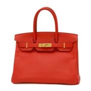 Pre-owned Leather handbags Hermès Vintage , Red , Dames