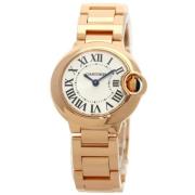 Pre-owned Rose Gold watches Cartier Vintage , White , Dames