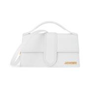 Witte Leren Baby Tote Tas Jacquemus , White , Dames