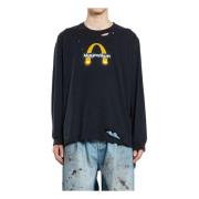 Magnetische Longsleeve Grafische Tee Doublet , Black , Heren