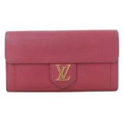 Pre-owned Leather wallets Louis Vuitton Vintage , Pink , Dames