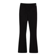 Zwarte Flare Gebreide Broek Twinset , Black , Dames