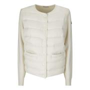 Stijlvolle Cardigan Jas voor Mannen Moncler , White , Dames