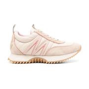 Sneakers met leren afwerking Moncler , Pink , Dames