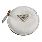 Pre-owned Leather wallets Prada Vintage , White , Dames