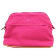 Pre-owned Canvas pouches Hermès Vintage , Pink , Dames