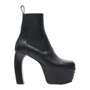 Banana Leren Laarzen Rick Owens , Black , Dames