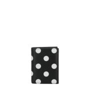 Polka Dot Leren Portemonnee Comme des Garçons , Black , Unisex