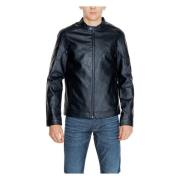 Stijlvolle Heren PU Jas Jack & Jones , Black , Heren