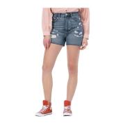 Ocean Tone Denim Short Scotch & Soda , Blue , Dames