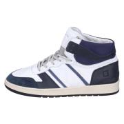 Vintage Leren Sneakers voor Mannen D.a.t.e. , White , Heren