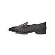 Zwarte Loafer Dalcy met Gouden Detail Unisa , Black , Dames