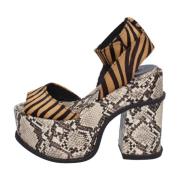 Dames Sandalen van Kalfshaar Jeffrey Campbell , Multicolor , Dames