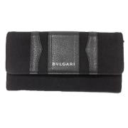 Pre-owned Leather wallets Bvlgari Vintage , Black , Dames