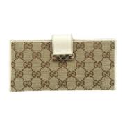 Pre-owned Canvas wallets Gucci Vintage , Beige , Dames