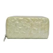 Pre-owned Leather wallets Chanel Vintage , Yellow , Dames