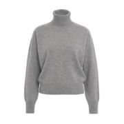 Luxe Grijze Turtleneck Sweater Aw24 MVM , Gray , Dames