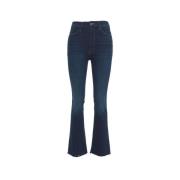 Blauwe Jeans The Hustler Flood Fray Mother , Blue , Dames