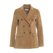 Bruine Corduroy Blazer Aw24 Gender , Brown , Dames