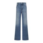 Blauwe Wide Leg Jeans Aw24 Bottega Veneta , Blue , Dames