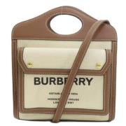 Pre-owned Canvas handbags Burberry Vintage , Beige , Dames