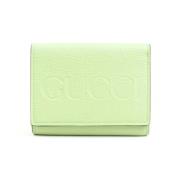 Pre-owned Leather wallets Gucci Vintage , Green , Dames