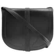 Pre-owned Leather shoulder-bags Hermès Vintage , Black , Dames