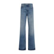 Blauwe Hoge Taille Katoenen Jeans Jacquemus , Blue , Dames