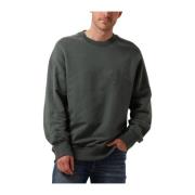 Heren Applique Crew Neck Sweater Calvin Klein , Gray , Heren