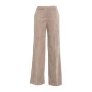 Beige Corduroy Broek Aw24 Gender , Beige , Dames