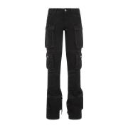 Zwarte Jeans met Uniek Ontwerp The Attico , Black , Dames