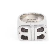 Metalen ring voor mannen en vrouwen Balenciaga , Gray , Unisex