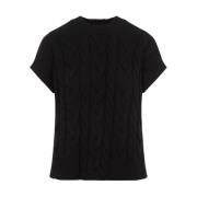 Zwart Cable-Knit Gilet Max Mara , Black , Dames